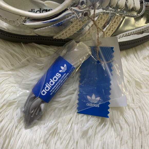 New Adidas Samba x Wales Bonner Silver Metallic Women Sneaker - Picture 10 of 10